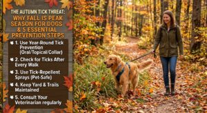 The Autumn Tick Threat: Why Fall Is Peak Season for Dogs & 5 Essential Prevention Steps.